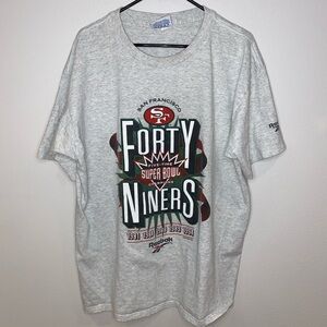 Vintage 1995 San Francisco 49ers 5x Super‎ Bowl Champions T Shirt Size XL Reebok